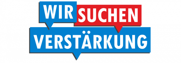 schriftzug wir suchen verstärkung